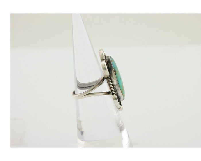Navajo Handmade Ring 925 Silver Turquoise Native Artist C.80's