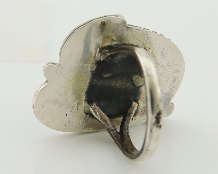 Navajo Handmade Ring 925 Silver Turquoise Native Artist C.80's