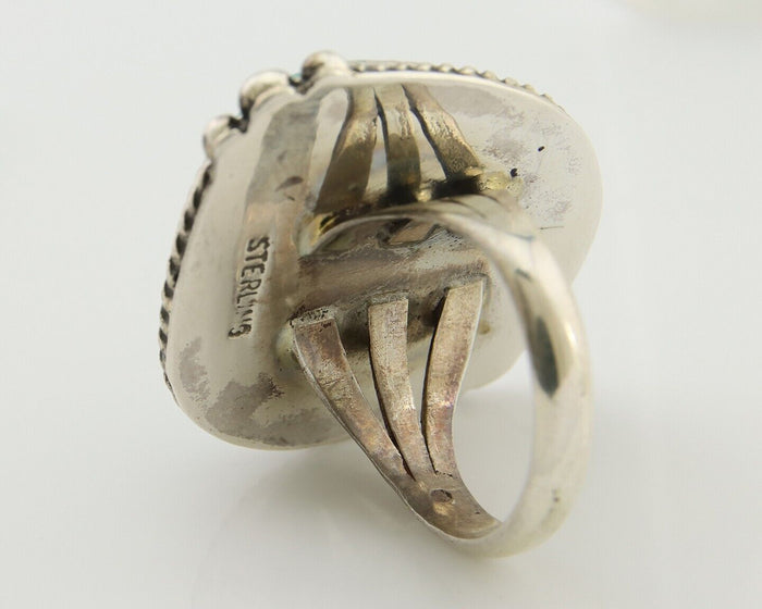Navajo Handmade Ring 925 Silver Turquoise Native Artist C.80's