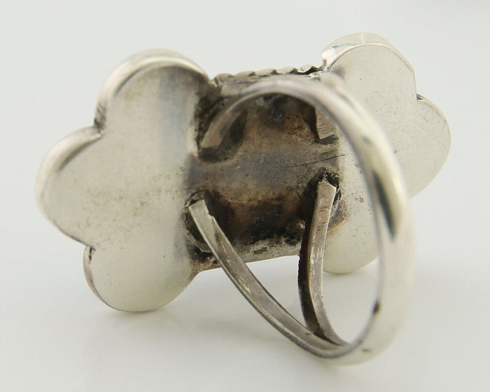 Navajo Handmade Ring 925 Silver Turquoise Native Artist C.80's