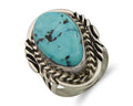 Navajo Handmade Ring 925 Silver Turquoise Signed Billy Eagle C.80's