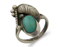 Navajo Handmade Ring 925 Silver Turquoise Signed BP C.80's