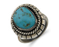 Navajo Handmade Ring 925 Silver Turquoise Signed Tom Willeto C.80's