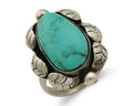 Navajo Handmade Ring 925 Sterling Silver Turquoise Native American Artist C.80's