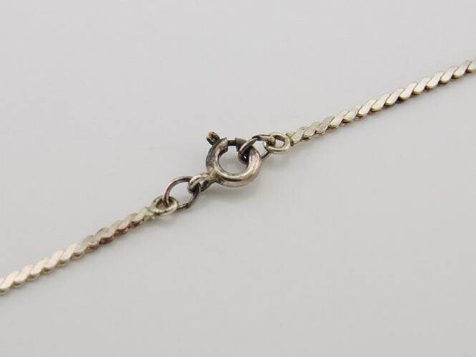 Navajo Heart Necklace 925 Silver Natural Turquoise Artist Signed C.80's