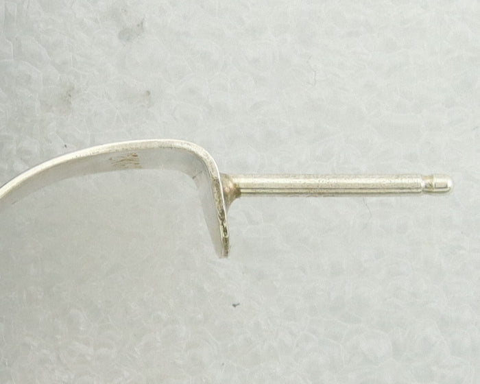 Navajo Hoop Earrings 925 Silver & Gold Native American Artist C.80's