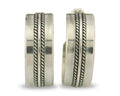 Navajo Hoop Earrings Sterling Silver Vintage Authentic Signed Ron Yazzie