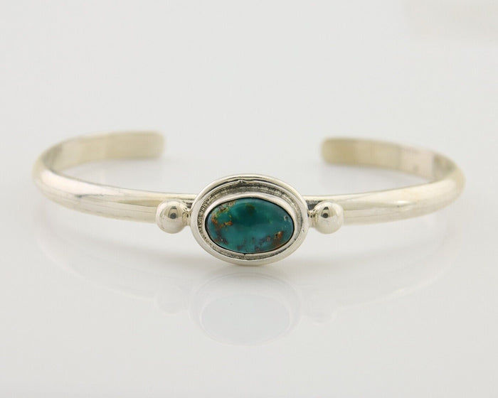 Navajo Kingman Turquoise Bracelet 925 Silver Artist Native American C.80's