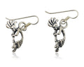 Navajo Kokopelli Dangle Earrings 925 Silver Native American Artist C.80's