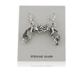 Navajo Kokopelli Dangle Earrings 925 Silver Native American Artist C.80's