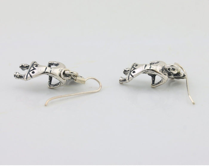 Navajo Kokopelli Dangle Earrings 925 Silver Native American Artist C.80's