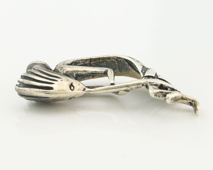 Navajo Kokopelli Pendant Sterling Silver Authentic Traditional Native American