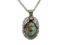 Navajo Mine 8 Turquoise Necklace 925 Silver Artist Signed SunRise C.80's