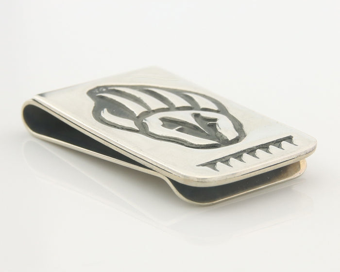 Navajo Money Clip 925 Silver & 999 Nickle Animal Claw Native Artist C.80's
