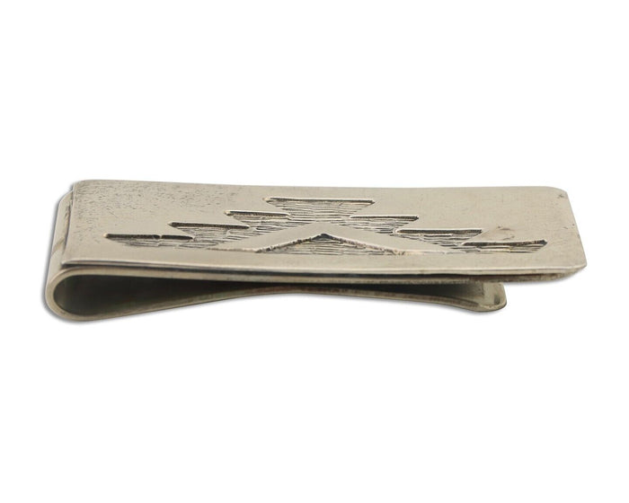 Navajo Money Clip Handmade .925 Silver & .999 Nickle C.80's