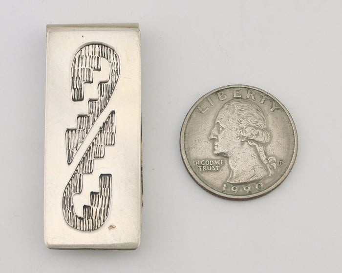 Navajo Money Clip Handmade .925 Silver & .999 Nickle C.80's