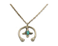 Navajo Naja Necklace Sterling Silver Authentic Natural Turquoise Vintage