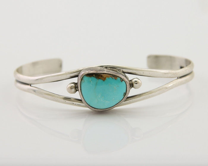 Navajo Natural Southwest Turquoise Bracelet 925 Silver Artist Native American