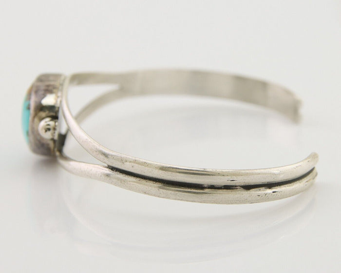 Navajo Natural Southwest Turquoise Bracelet 925 Silver Artist Native American