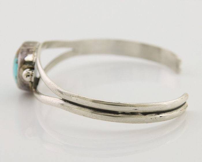 Navajo Natural Southwest Turquoise Bracelet 925 Silver Artist Native American