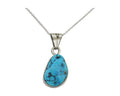 Navajo Necklace 925 Silver Blue Turquoise Artist Signed Tony Guerro C.80's
