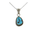 Navajo Necklace 925 Silver Blue Turquoise Artist Signed Tony Guerro C.80's