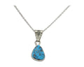 Navajo Necklace 925 Silver Blue Turquoise Artist Signed Tony Guerro C.80's