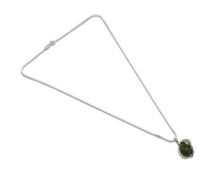 Navajo Necklace 925 Silver Green Turquoise Native American Artist C.80's