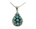 Navajo Necklace 925 Silver Natural Blue Turquoise Artist Signed B Yazzie C.80's