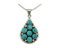 Navajo Necklace 925 Silver Natural Blue Turquoise Artist Signed B Yazzie C.80's