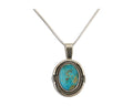 Navajo Necklace 925 Silver Natural Blue Turquoise Artist Signed Begay C.80s