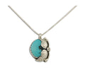 Navajo Necklace 925 Silver Natural Blue Turquoise Artist Signed D Zachary C.80's
