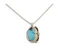 Navajo Necklace 925 Silver Natural Blue Turquoise Artist Signed D Zachary C.80's