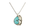 Navajo Necklace 925 Silver Natural Blue Turquoise Artist Signed D Zachary C.80's