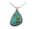 Navajo Necklace 925 Silver Natural Blue Turquoise Artist Signed M Montoya C.80's