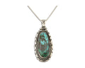 Navajo Necklace 925 Silver Natural Blue Turquoise Artist Signed M Montoya C.80's