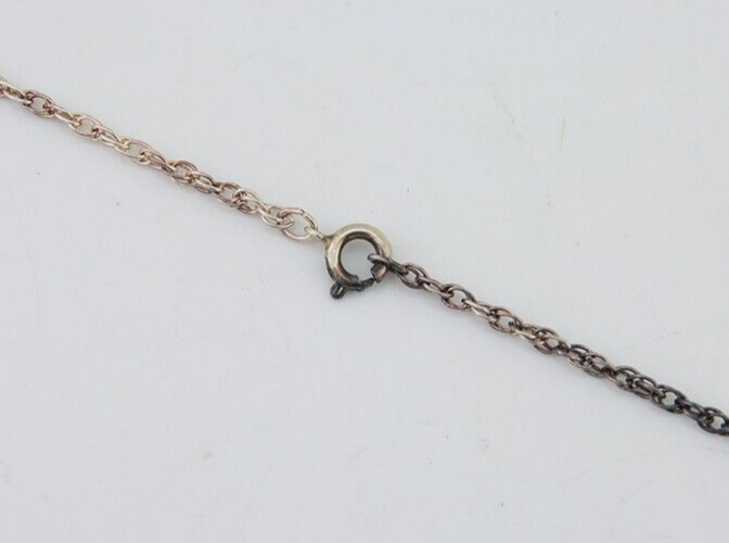 Navajo Necklace 925 Silver Natural Blue Turquoise Artist Signed MC C.80's