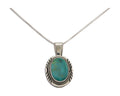 Navajo Necklace 925 Silver Natural Blue Turquoise Artist Signed Mike Begay C.80s