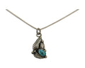 Navajo Necklace 925 Silver Natural Blue Turquoise Artist Signed Yazzie C.80's