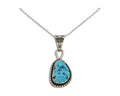 Navajo Necklace 925 Silver Natural Blue Turquoise Artist Tony Guerro C.80's