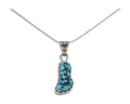 Navajo Necklace 925 Silver Natural Blue Turquoise Artist Tony Guerro C.80's