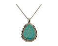 Navajo Necklace 925 Silver Natural Blue Turquoise Native American Artist C.80's