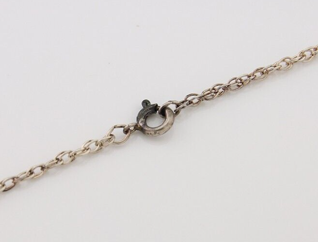 Navajo Necklace 925 Silver Natural Blue Turquoise Native American Artist C.80's