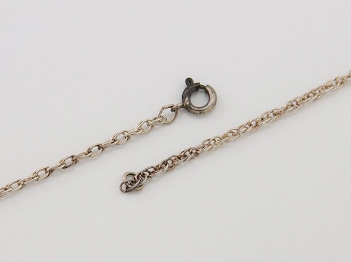 Navajo Necklace 925 Silver Natural Blue Turquoise Native American Artist C.80's