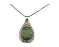 Navajo Necklace 925 Silver Natural Green Turquoise Artist Tony Guerro C.80's
