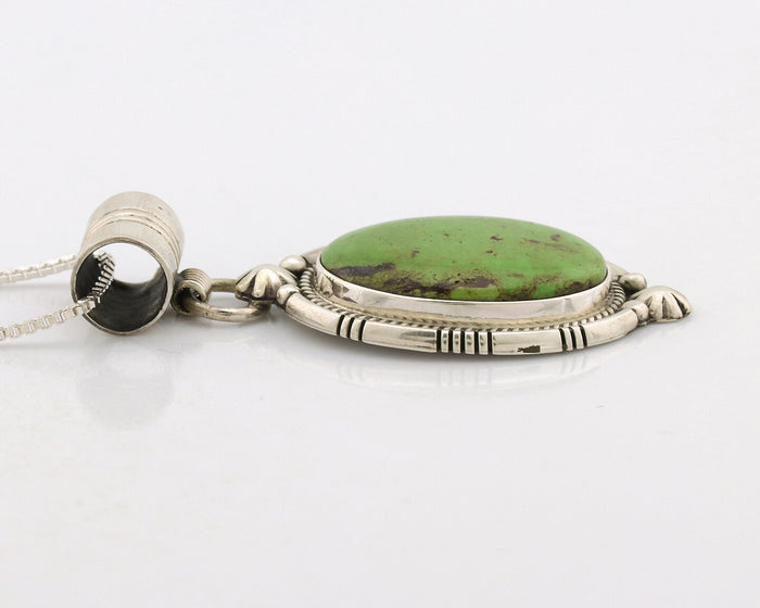 Navajo Necklace 925 Silver Natural Mined Gaspiete Artist Signed RB C.80's