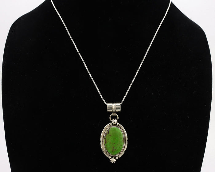 Navajo Necklace 925 Silver Natural Mined Gaspiete Artist Signed RB C.80's
