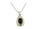 Navajo Necklace 925 Silver Natural Onyx Native Artist Signed M Montoya C.80's