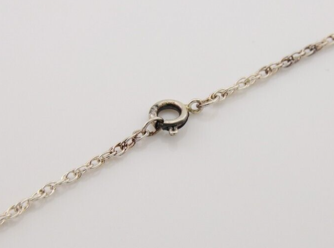 Navajo Necklace 925 Silver Natural Seafoam Turquoise Native Artist C.80's