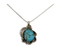 Navajo Necklace 925 Silver Natural Spiderweb Turquoise Native Artist C.80's